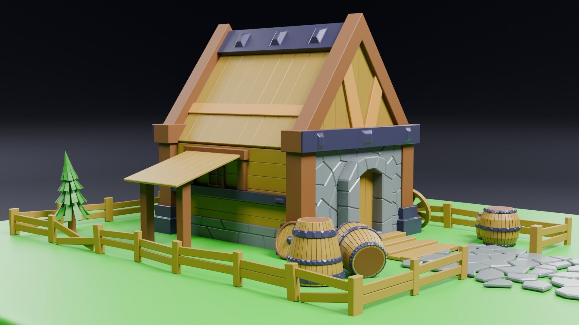 Viking house 01 3D model_22