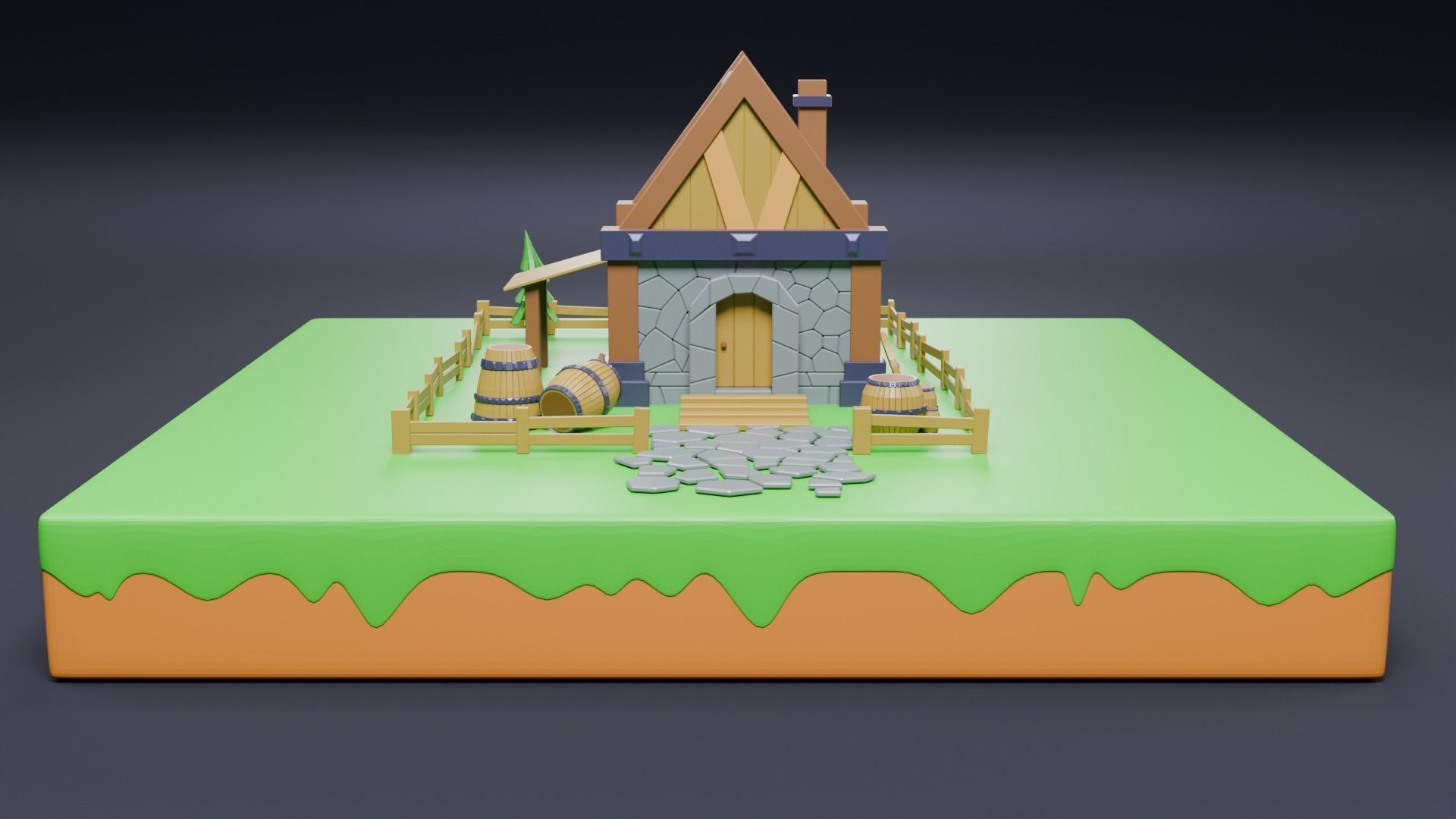 Viking house 01 3D model_2