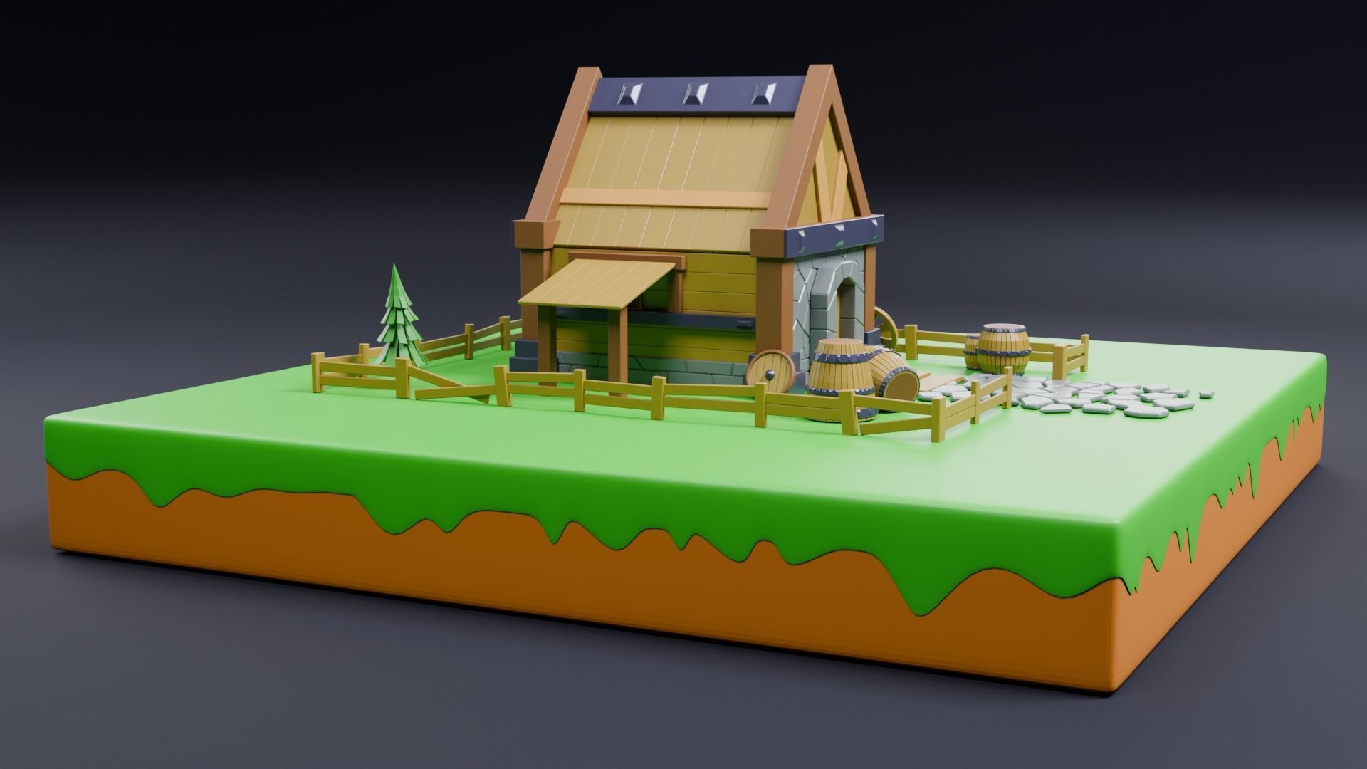 Viking house 01 3D model_15