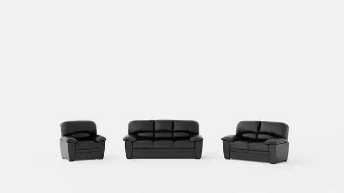 Lindby Sofa Group 3 Seater 2 Seater Armchair Artificial Leather
