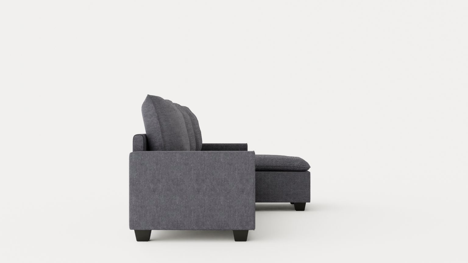 Lerdal Divan Sofa 3 Seater Reversible Gray Low-poly 3D model_2