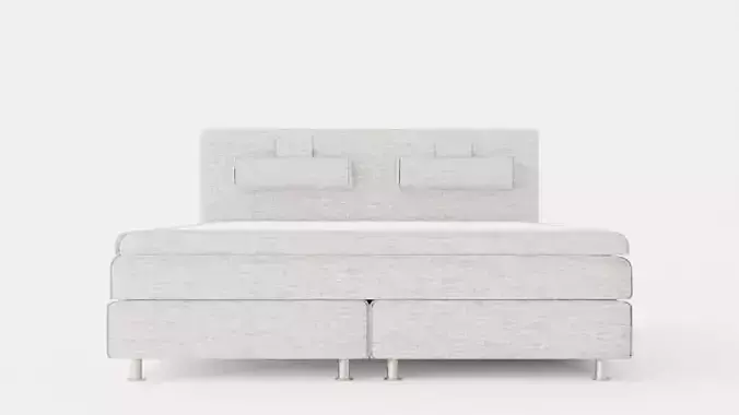 Layla Continental Bed 180x200 Light Gray