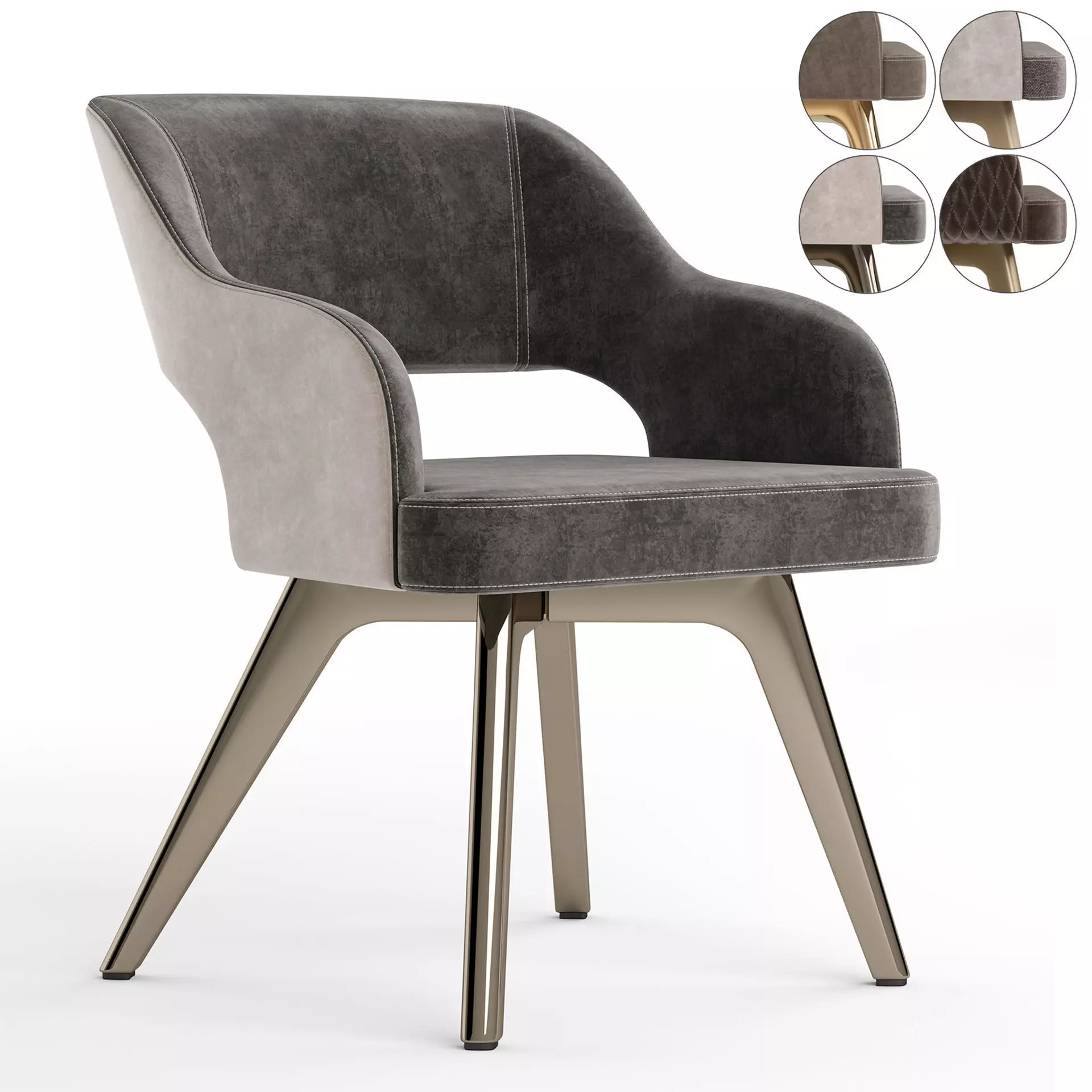 Adria Chair By Cantori Low-poly 3D model