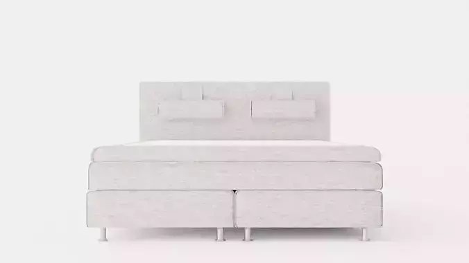 Layla Continental Bed 160 Light Gray