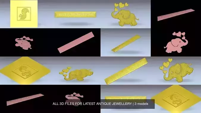 ALL 3D FILES FOR LATEST ANTIQUE JEWELLERY