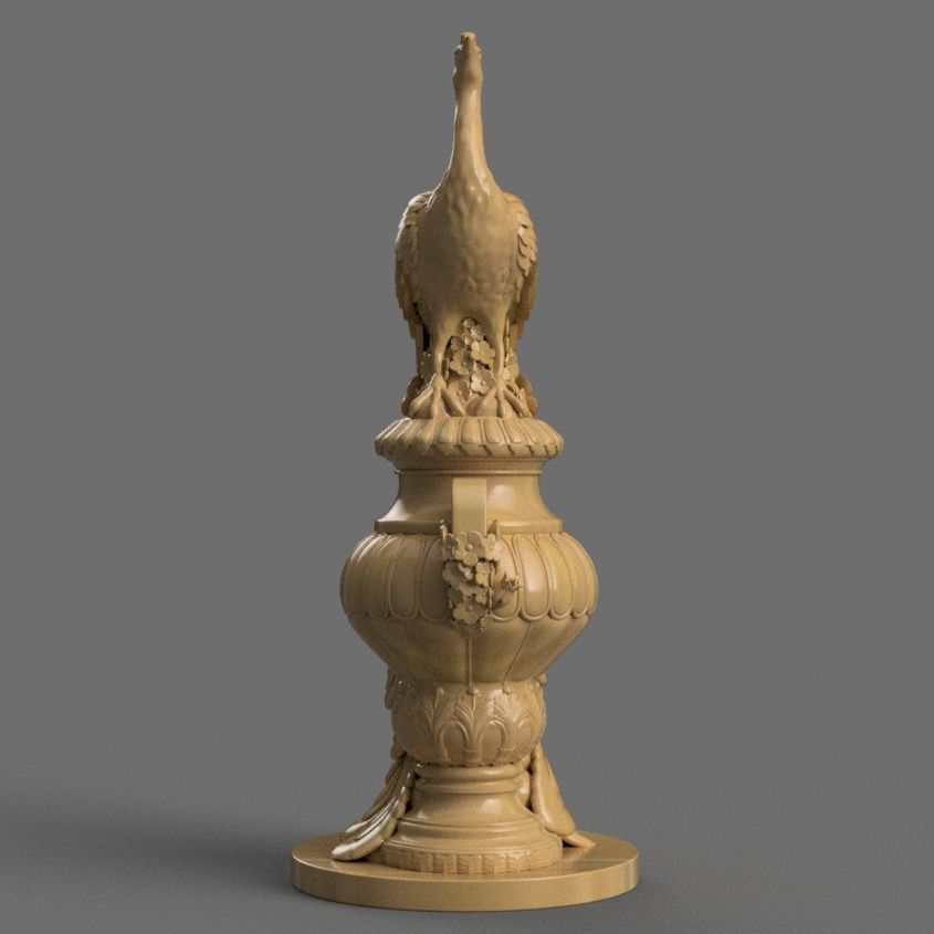 Peacock stl  3D Model for CNC and 3d printer 3D print model_6