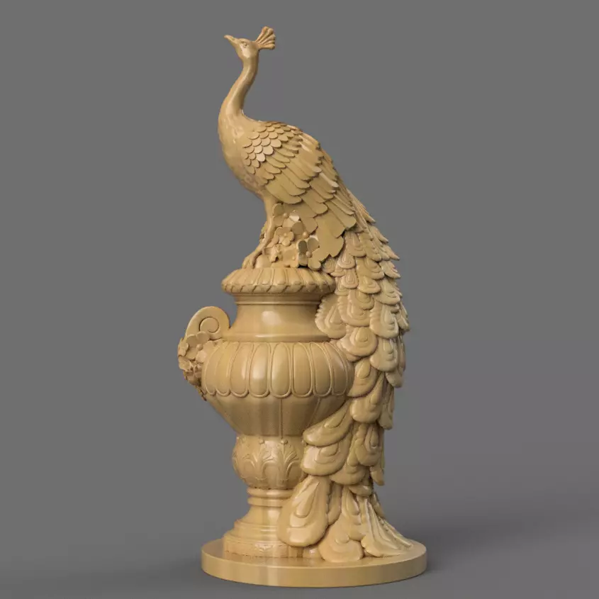 Peacock stl  3D Model for CNC and 3d printer 3D print model_0