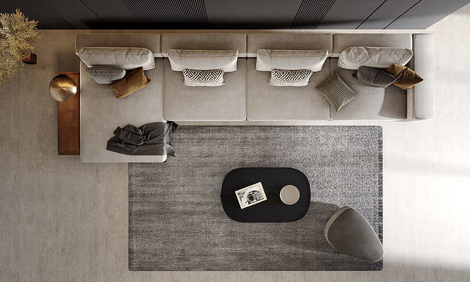 interior living room scene 30 3D model 3