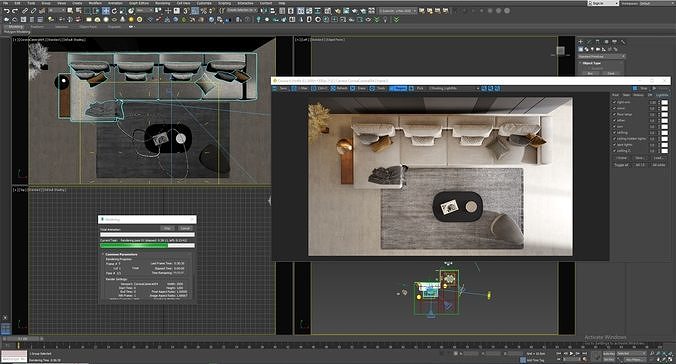 interior living room scene 30 3D model 6