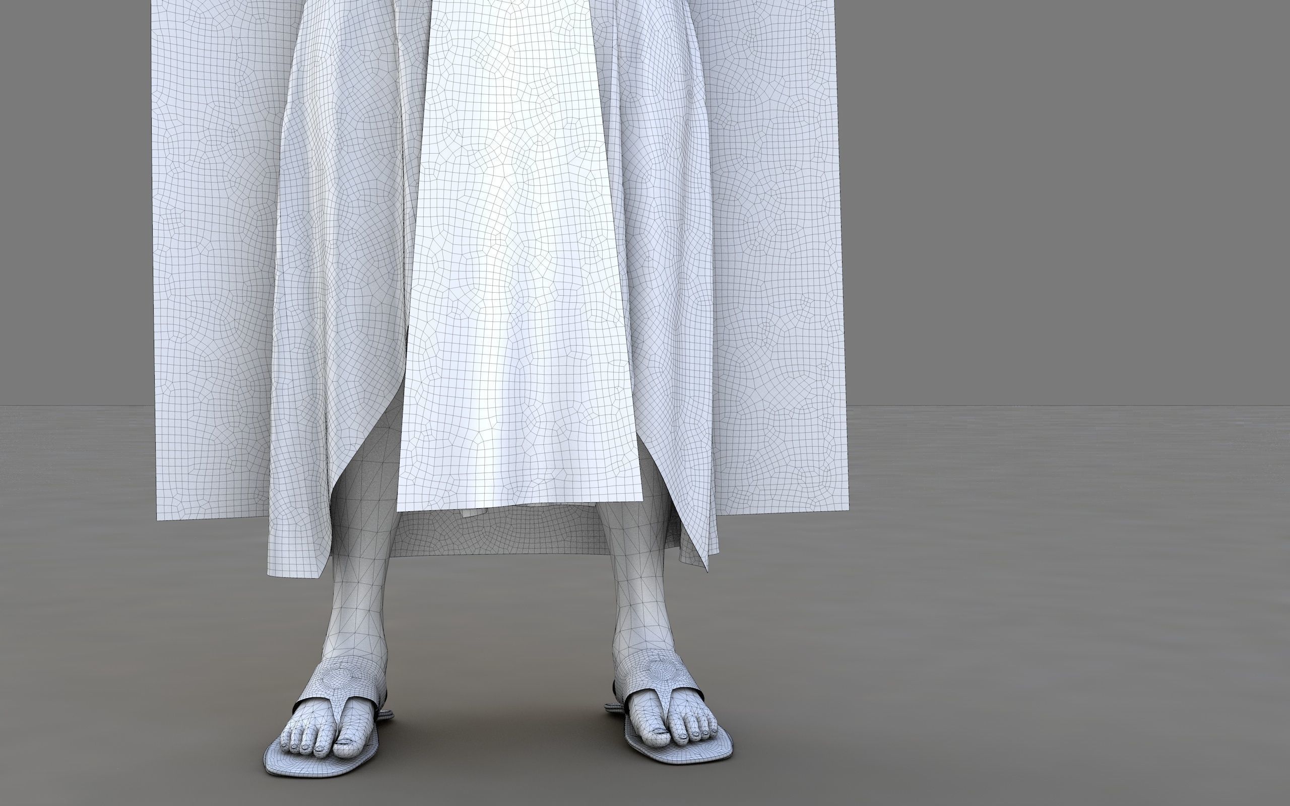 Ancient Egyptian Priest A-Pose 3d Model 3D model_28