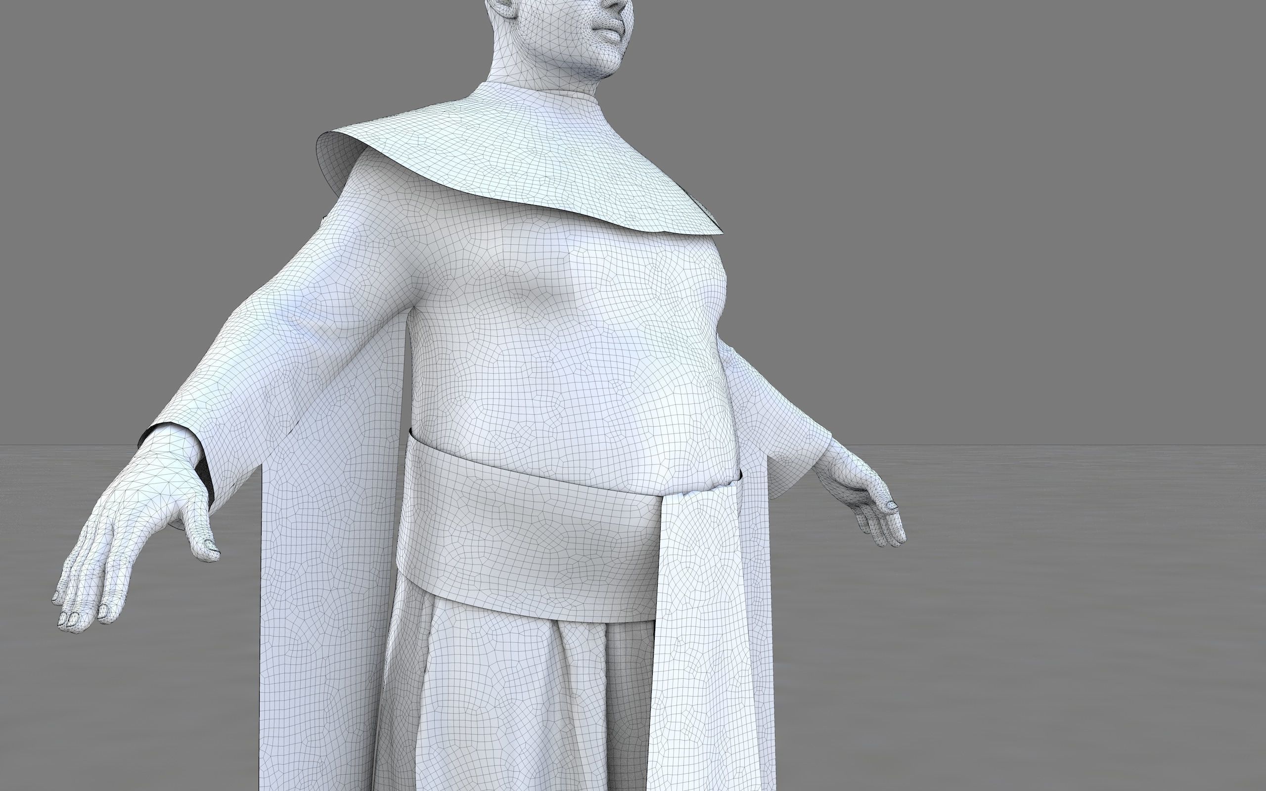 Ancient Egyptian Priest A-Pose 3d Model 3D model_39