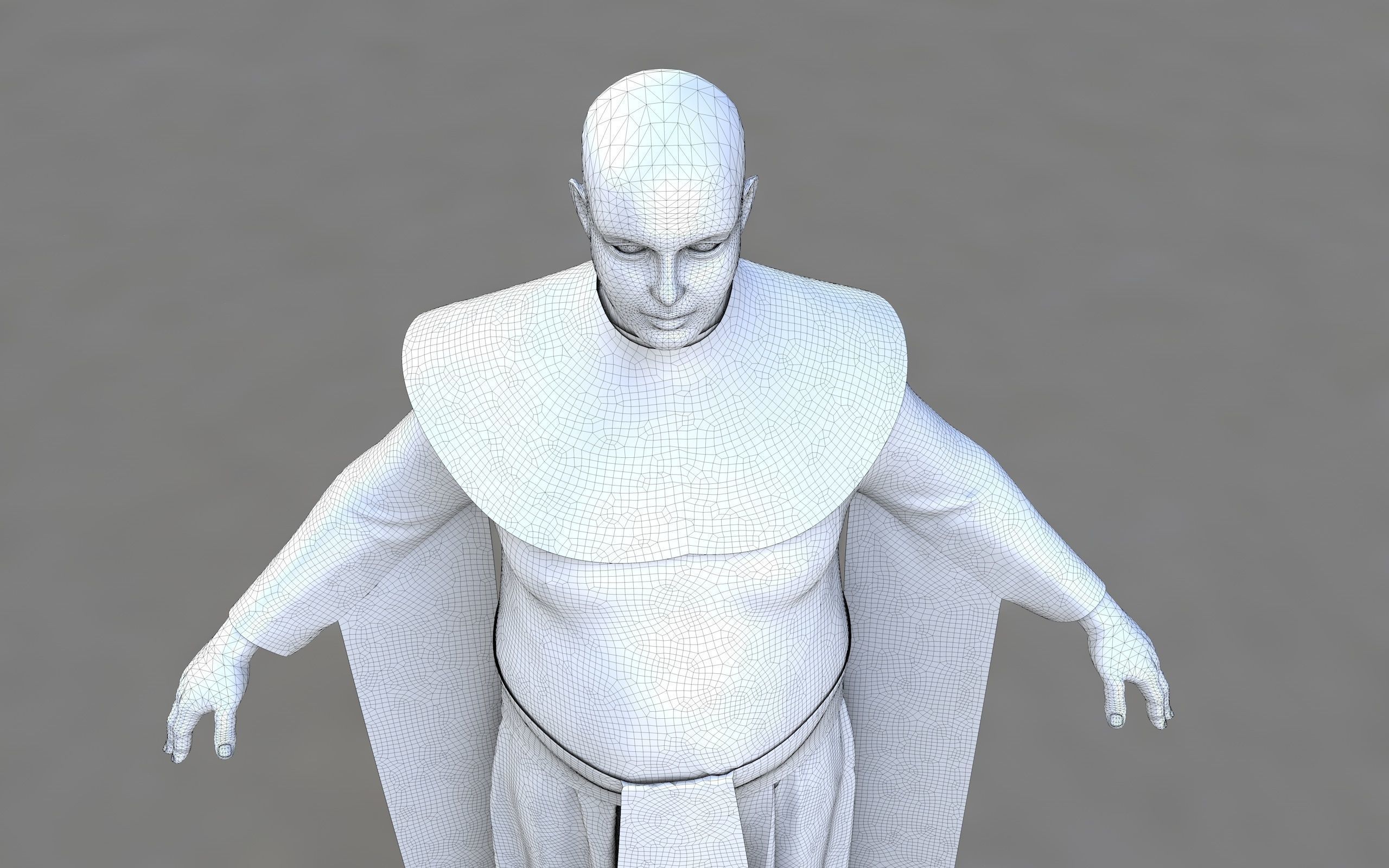 Ancient Egyptian Priest A-Pose 3d Model 3D model_31