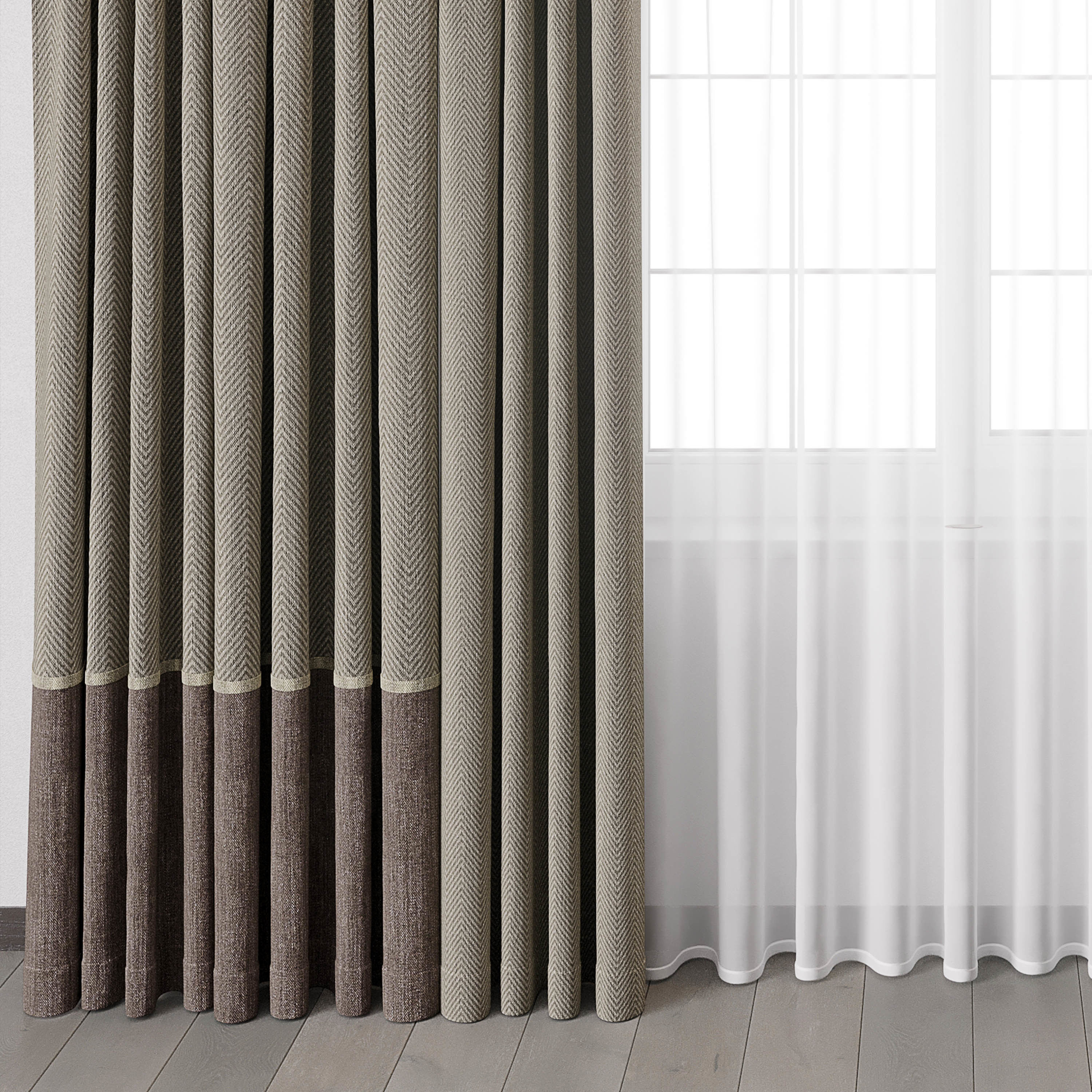Hadi curtains 93 Low-poly 3D model_2