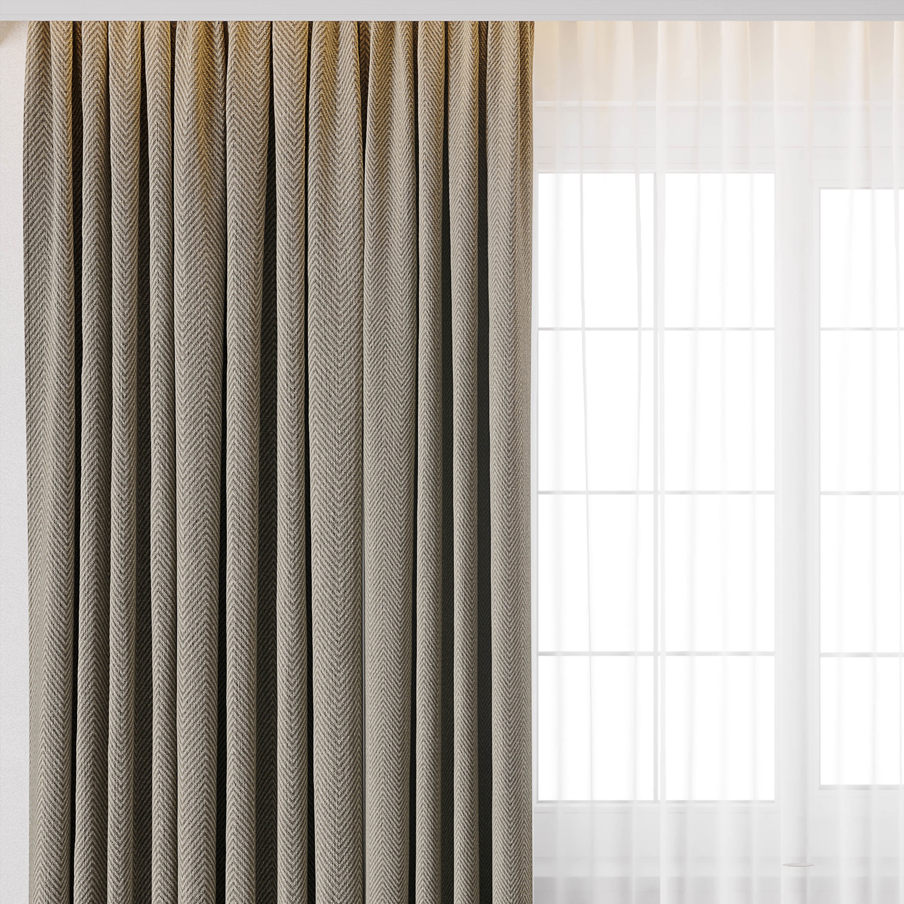 Hadi curtains 93 Low-poly 3D model_6