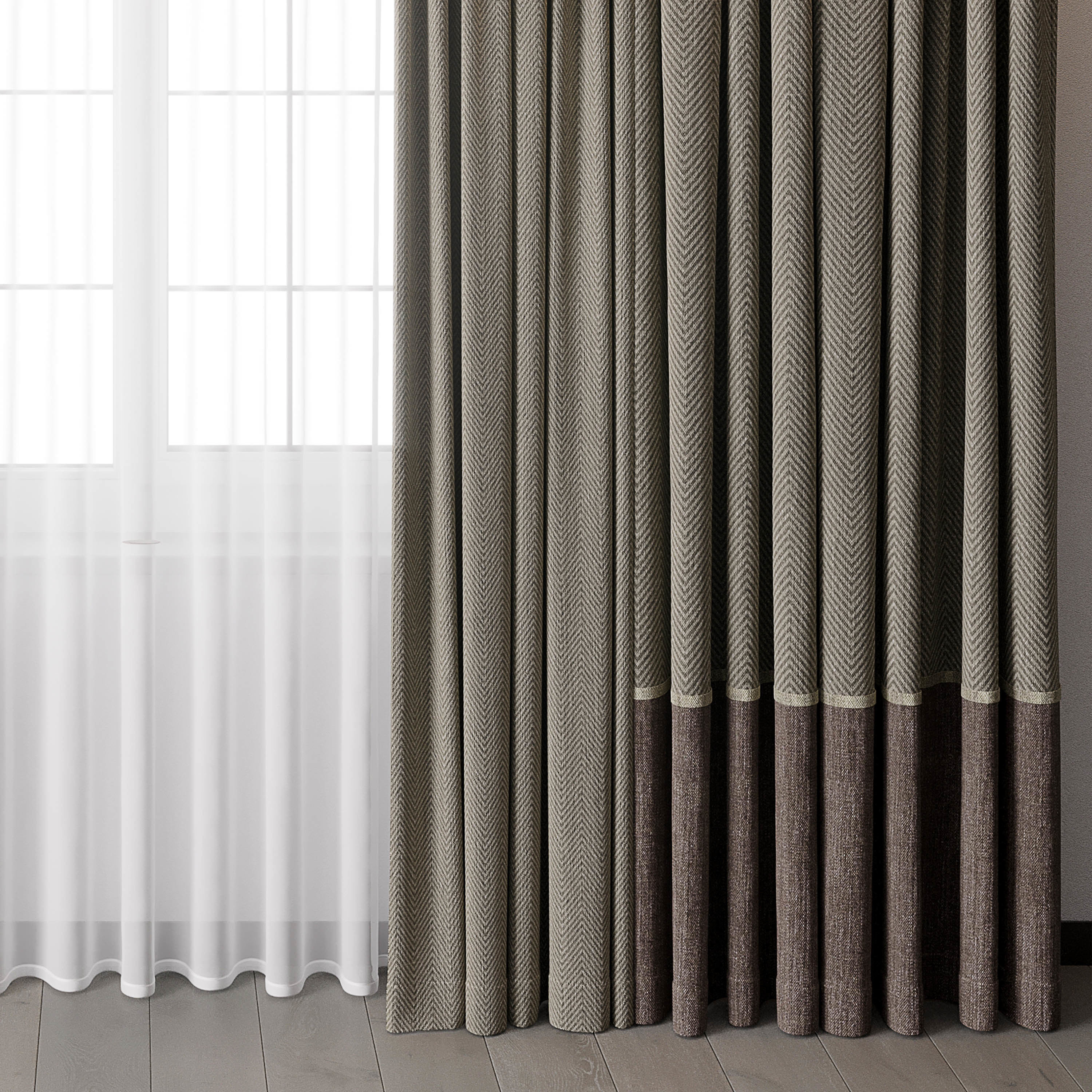 Hadi curtains 93 Low-poly 3D model_3