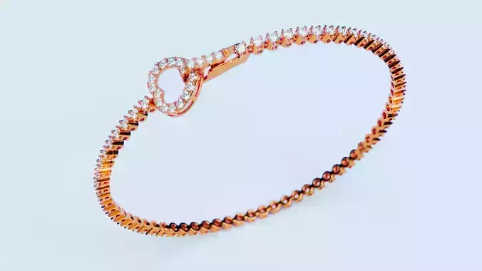 Tennis bracelet hook clasp 3D print model