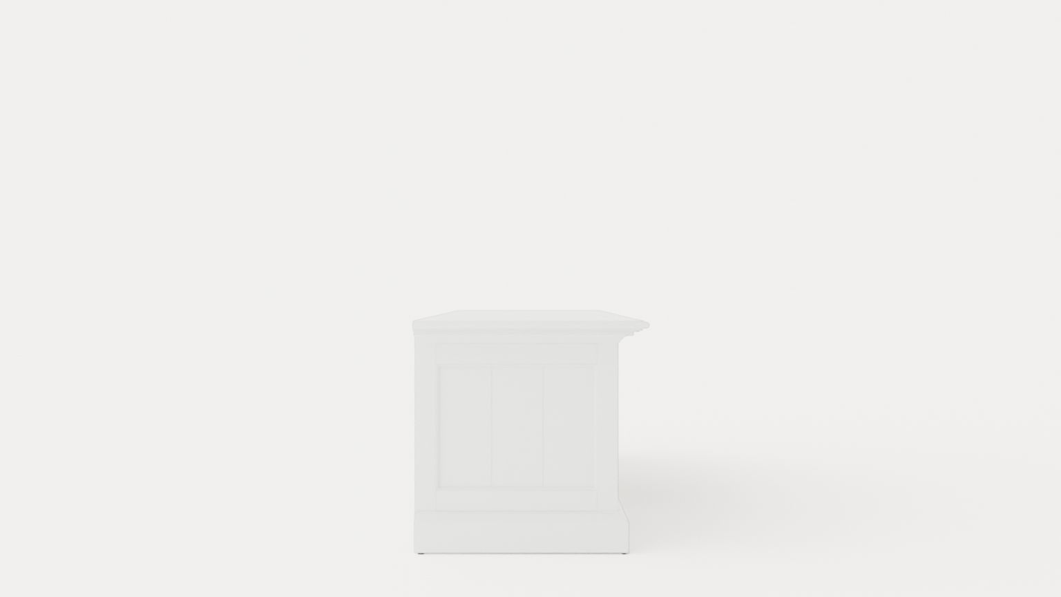 Hampton TV Bench 180 Cm Shelf4 Boxes White Low-poly 3D model_2