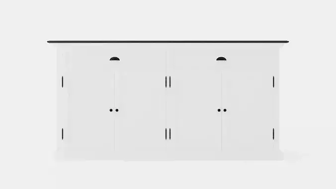 Hampton Done 170 Cm 4 Doors2 Boxes White Black
