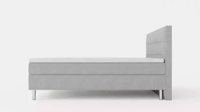 George Complete Bed Package 160cm Quilted Headboard Lightgr