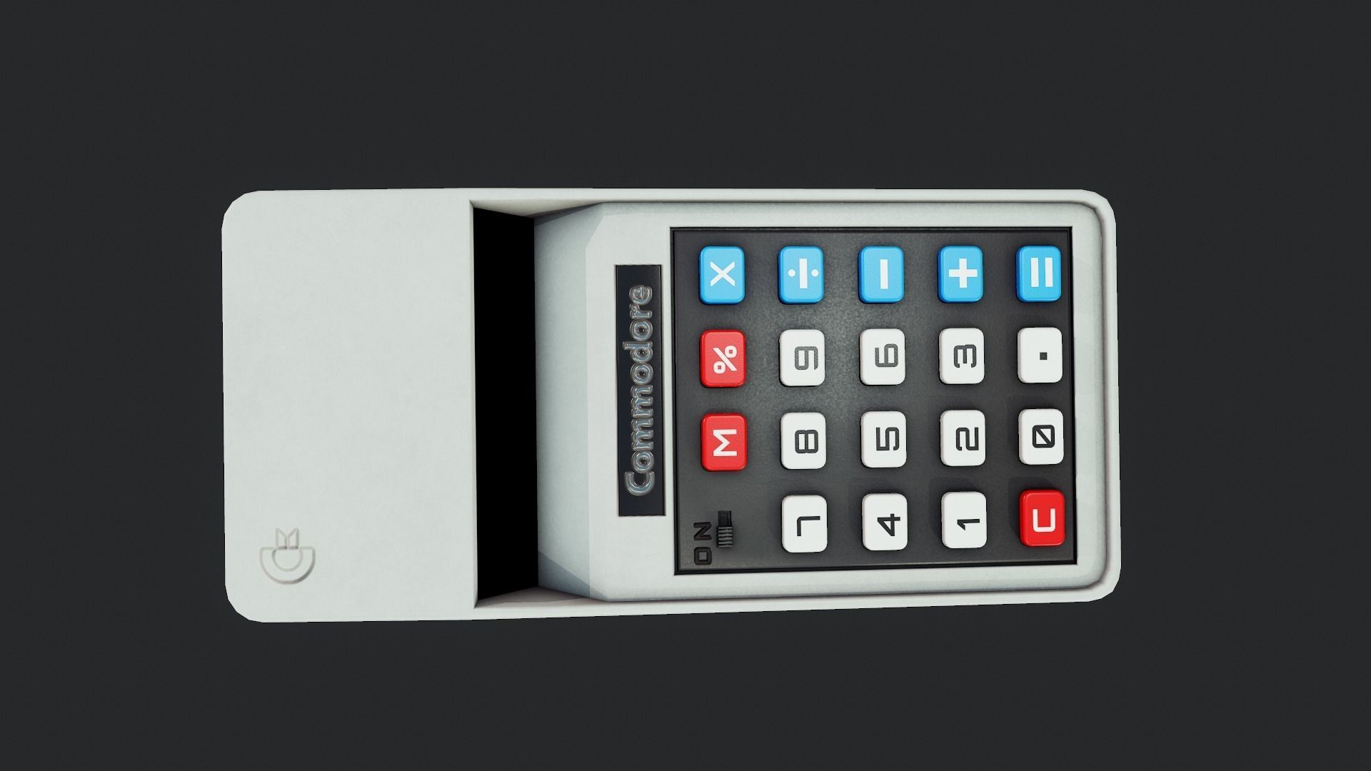 Commodore Calculator - Tutorial Included Low-poly 3D model_8