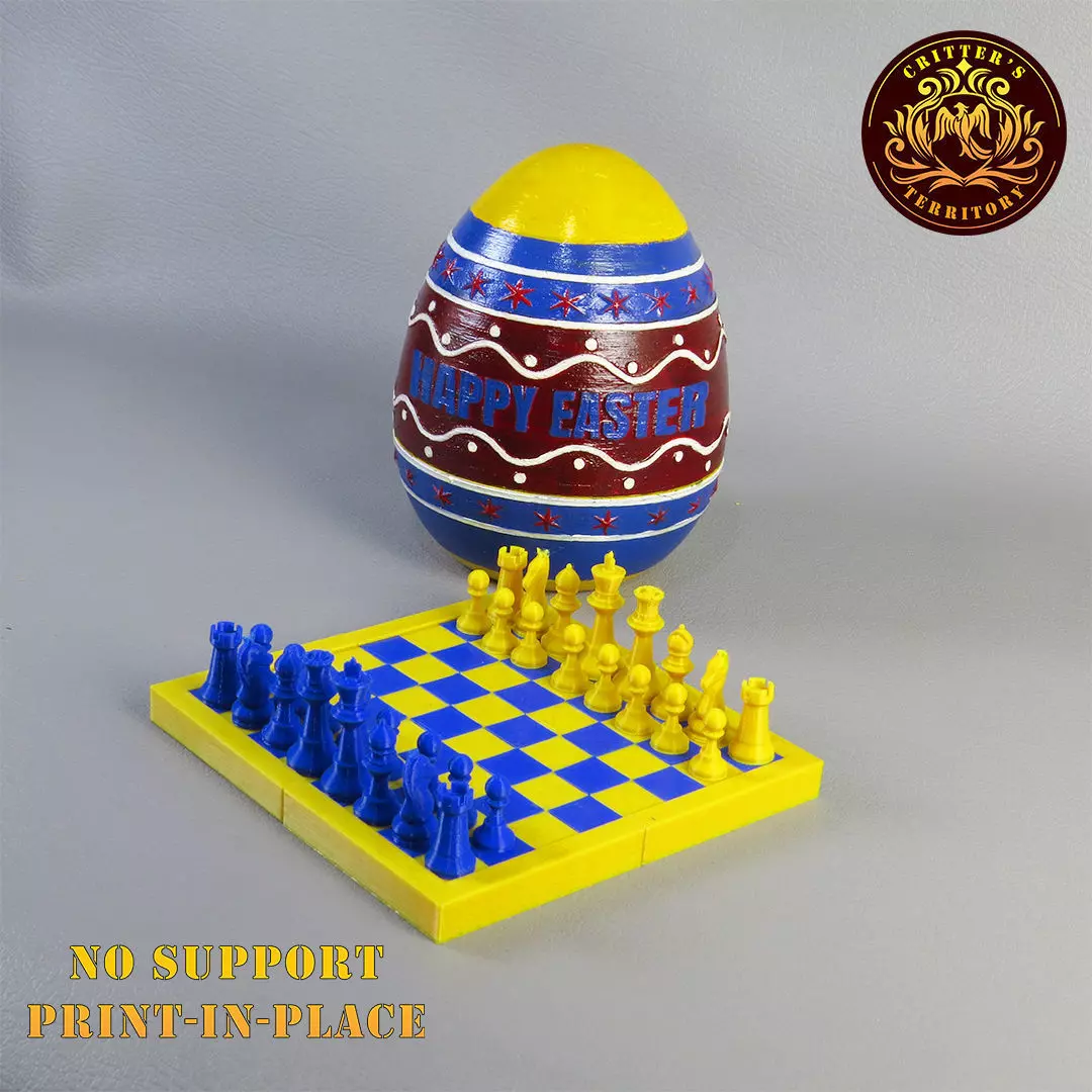 Easter Egg Chess Board 3mf Color File Included 3D print model