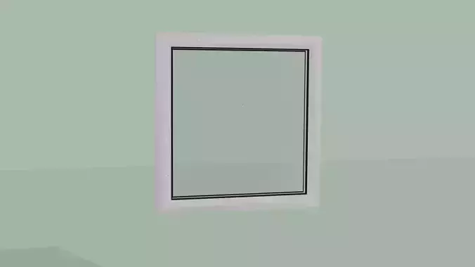 Beautiful and realistic window with fully transparent glass