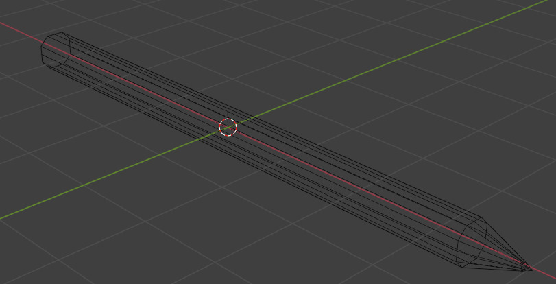 Pencil Low Poly 3D Model - The Green Pencil  3D model_3