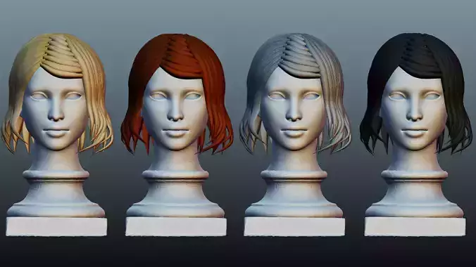 Female hair 4 colors