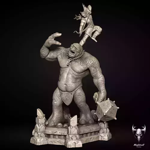 Legolas Cave Troll Fan Art 3D Print Model
