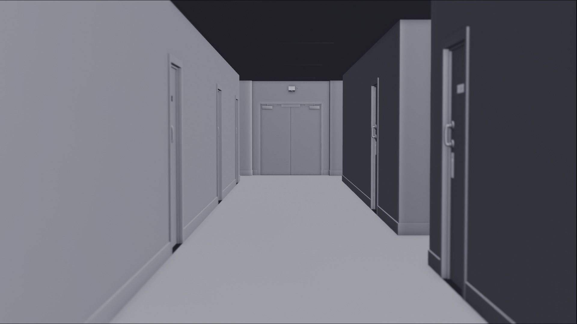 Stranger Things Hospital Hall 3D model_5