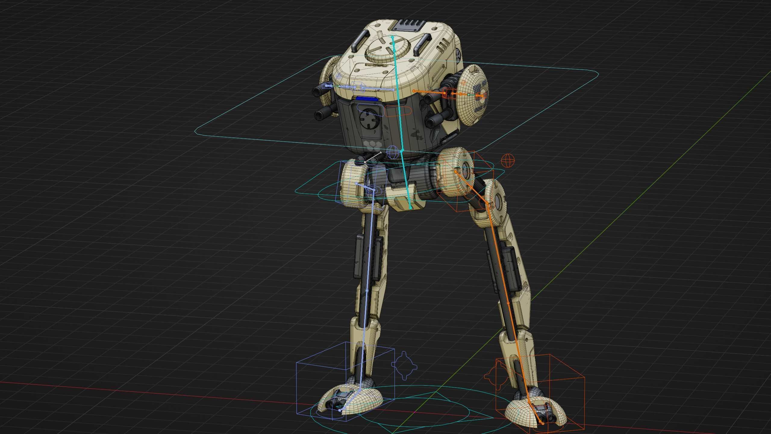 M-200 WALKER Rigged for Unreal Engine - Unity - MIXAMO  3D model_37