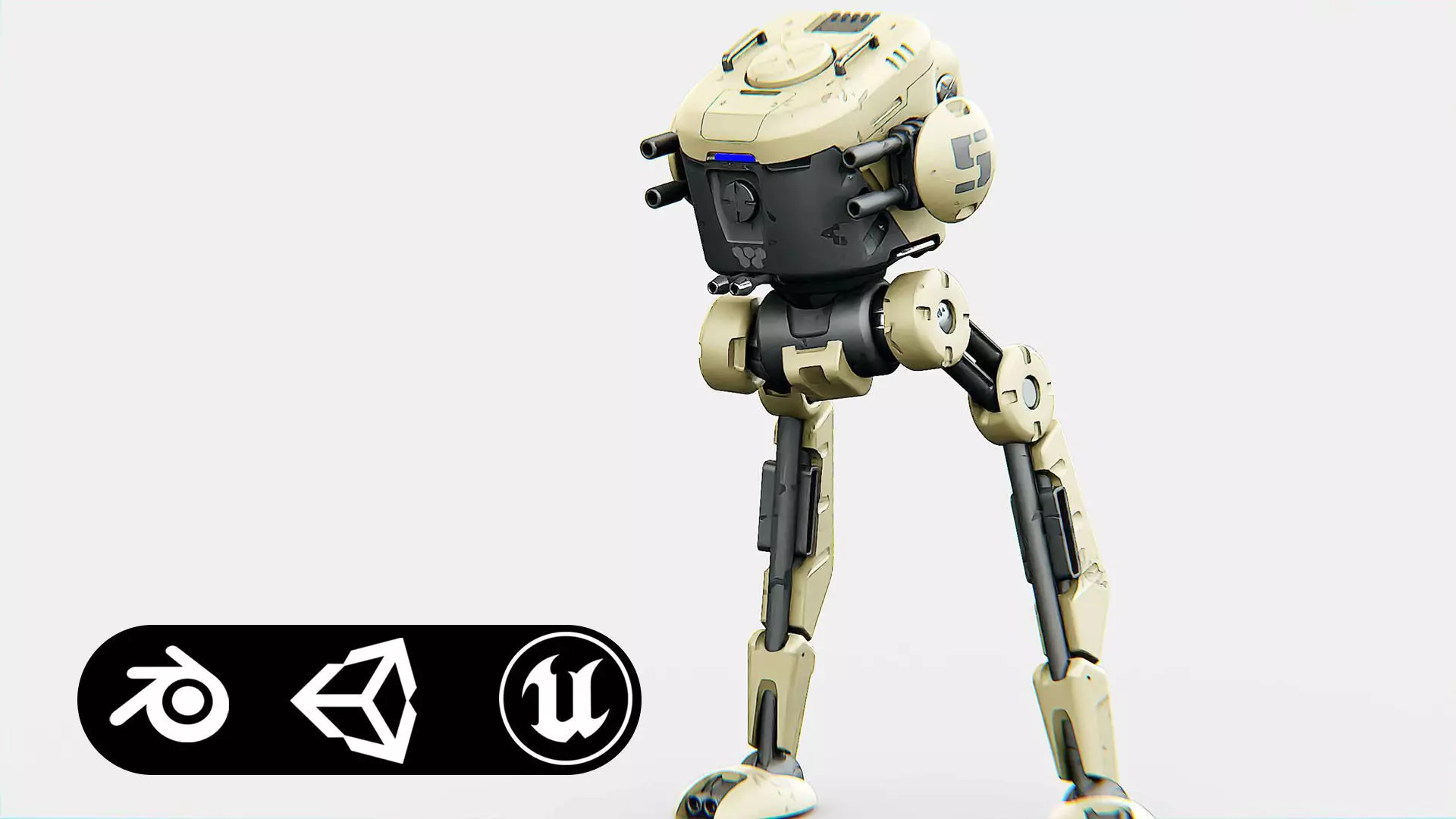 M-200 WALKER Rigged for Unreal Engine - Unity - MIXAMO  3D model_0