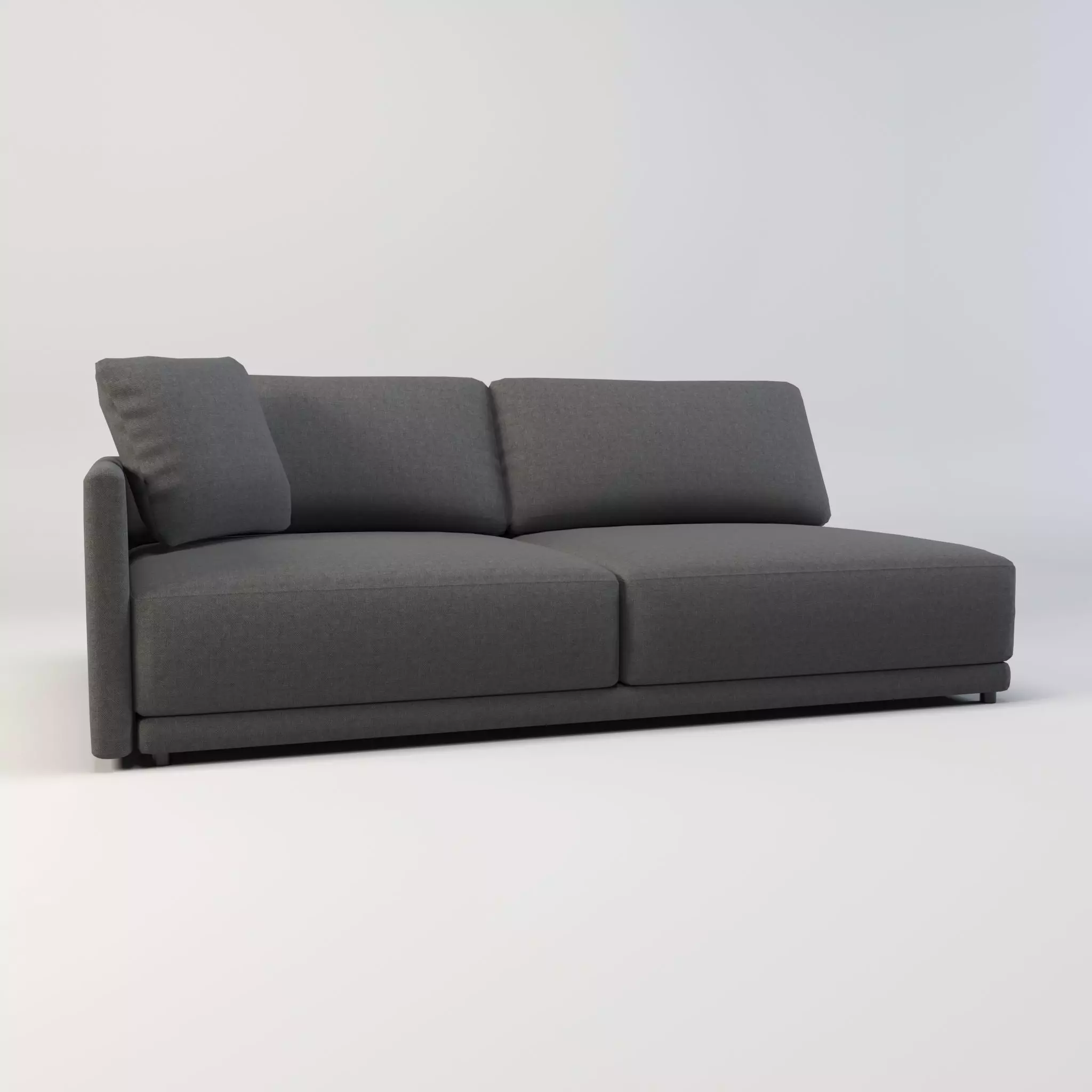 Gather chaise sectional sofa Low-poly 3D model