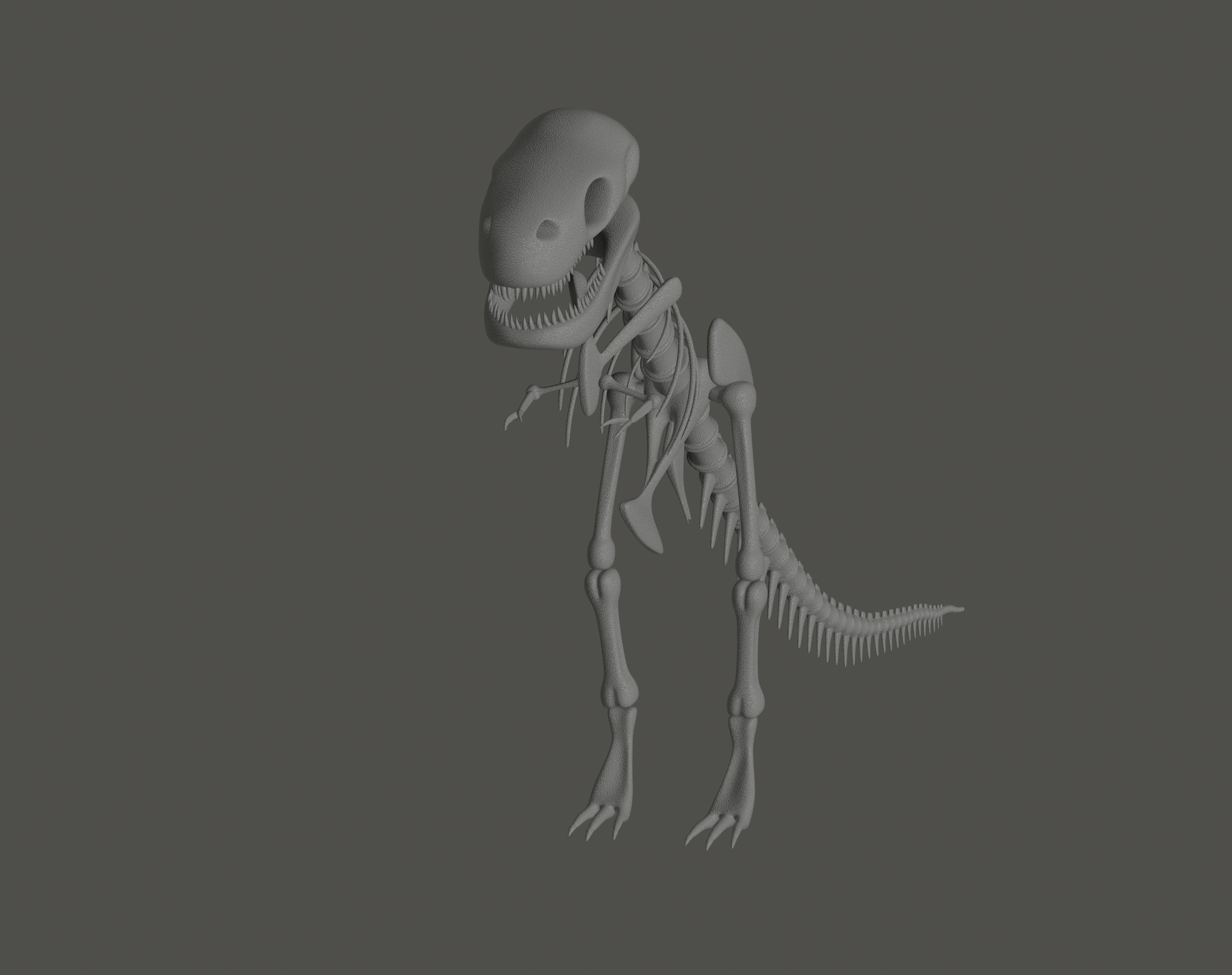 Tyrannosaurus Rex Fossil 3D model_8