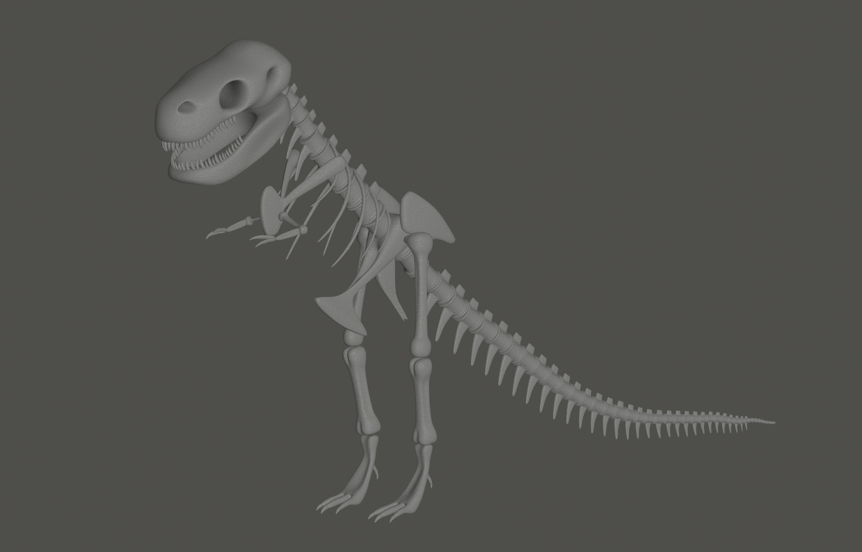 Tyrannosaurus Rex Fossil 3D model_2