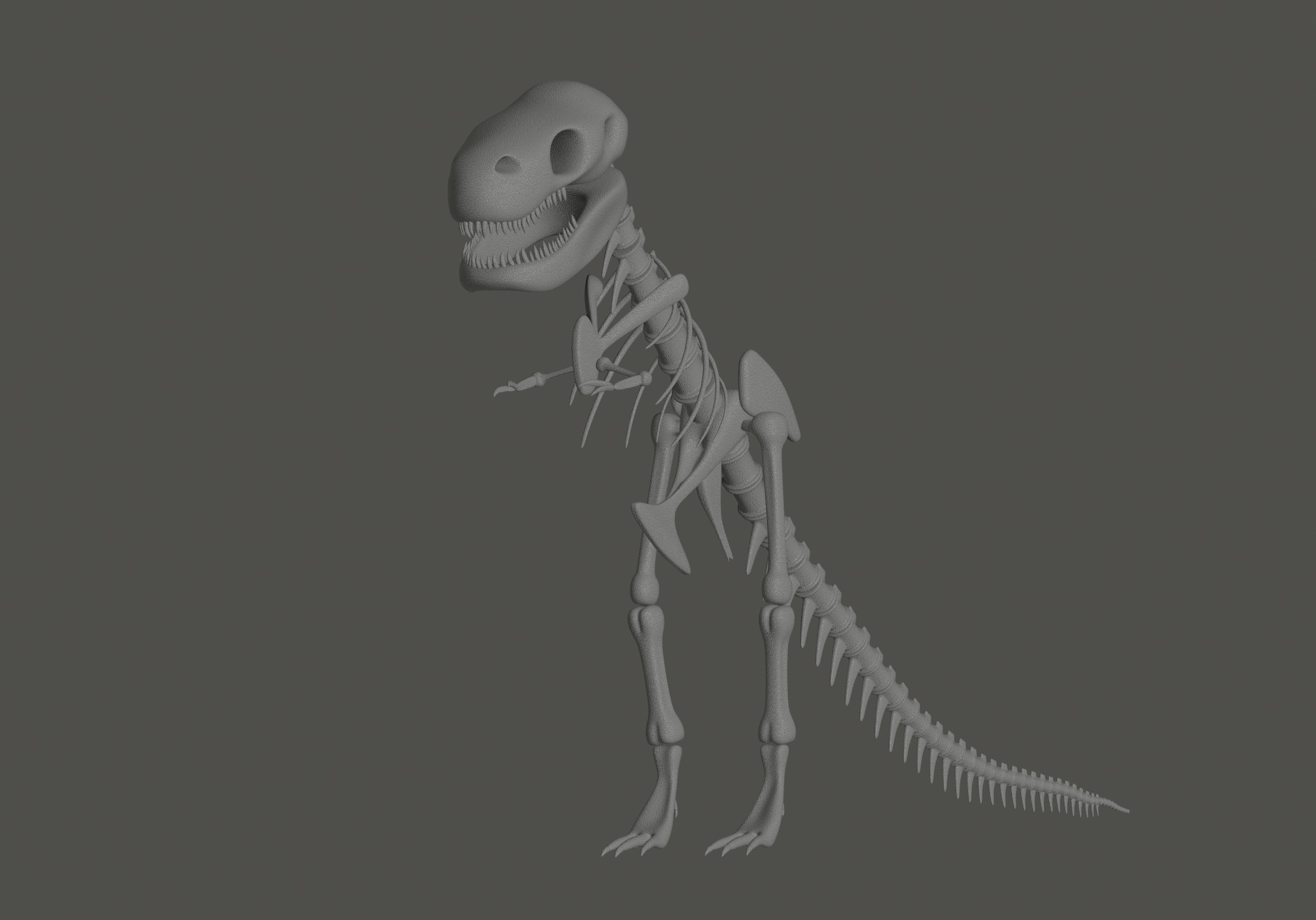Tyrannosaurus Rex Fossil 3D model_3