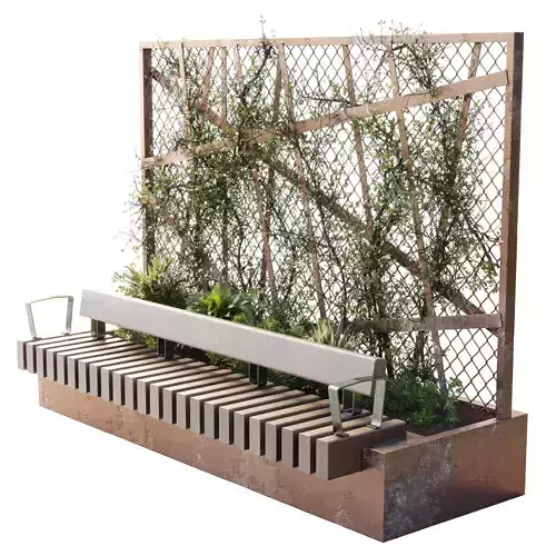 Plant Box Garden dirty metal - Outdoor Plants 190