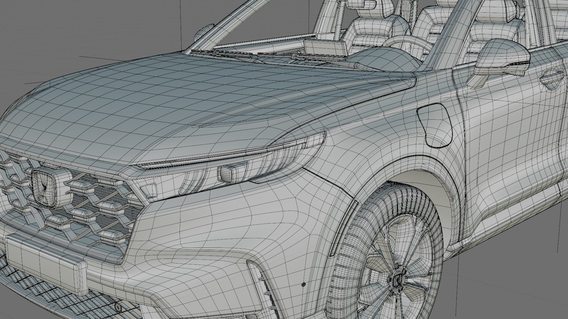 Honda CR-V 2023 with interior 3D model_27