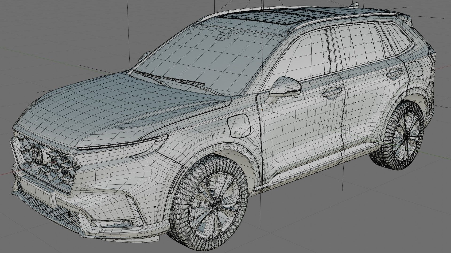 Honda CR-V 2023 with interior 3D model_25
