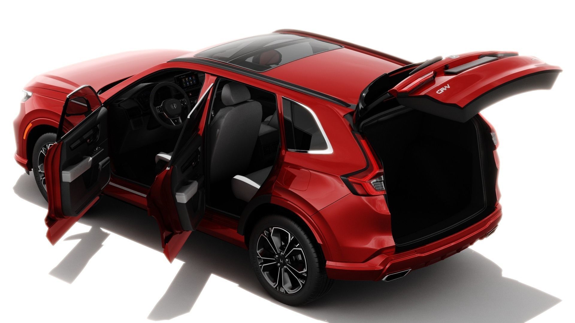 Honda CR-V 2023 with interior 3D model_2