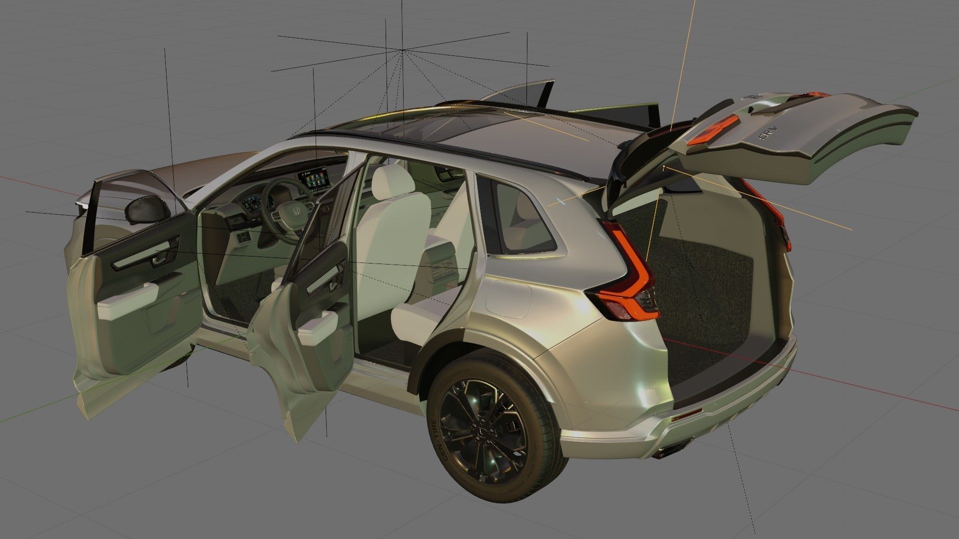 Honda CR-V 2023 with interior 3D model_23