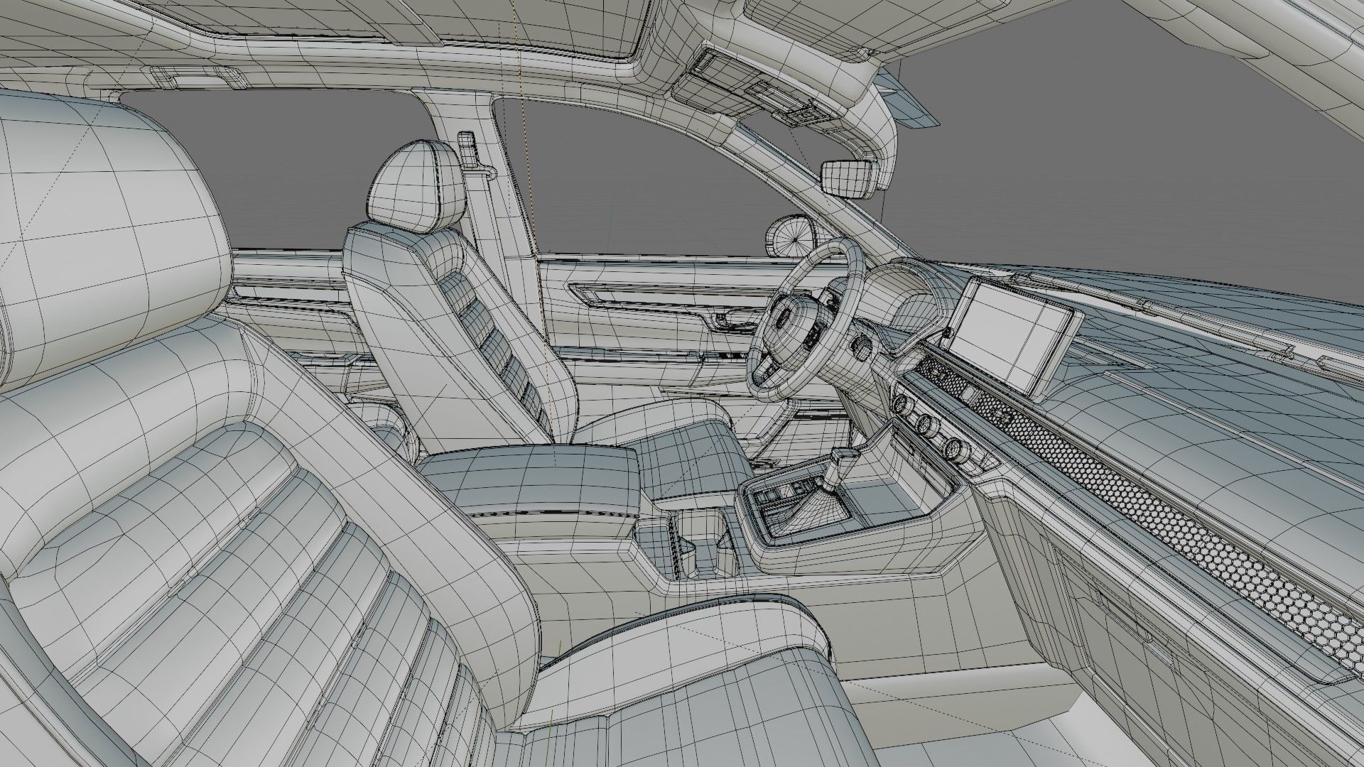 Honda CR-V 2023 with interior 3D model_29