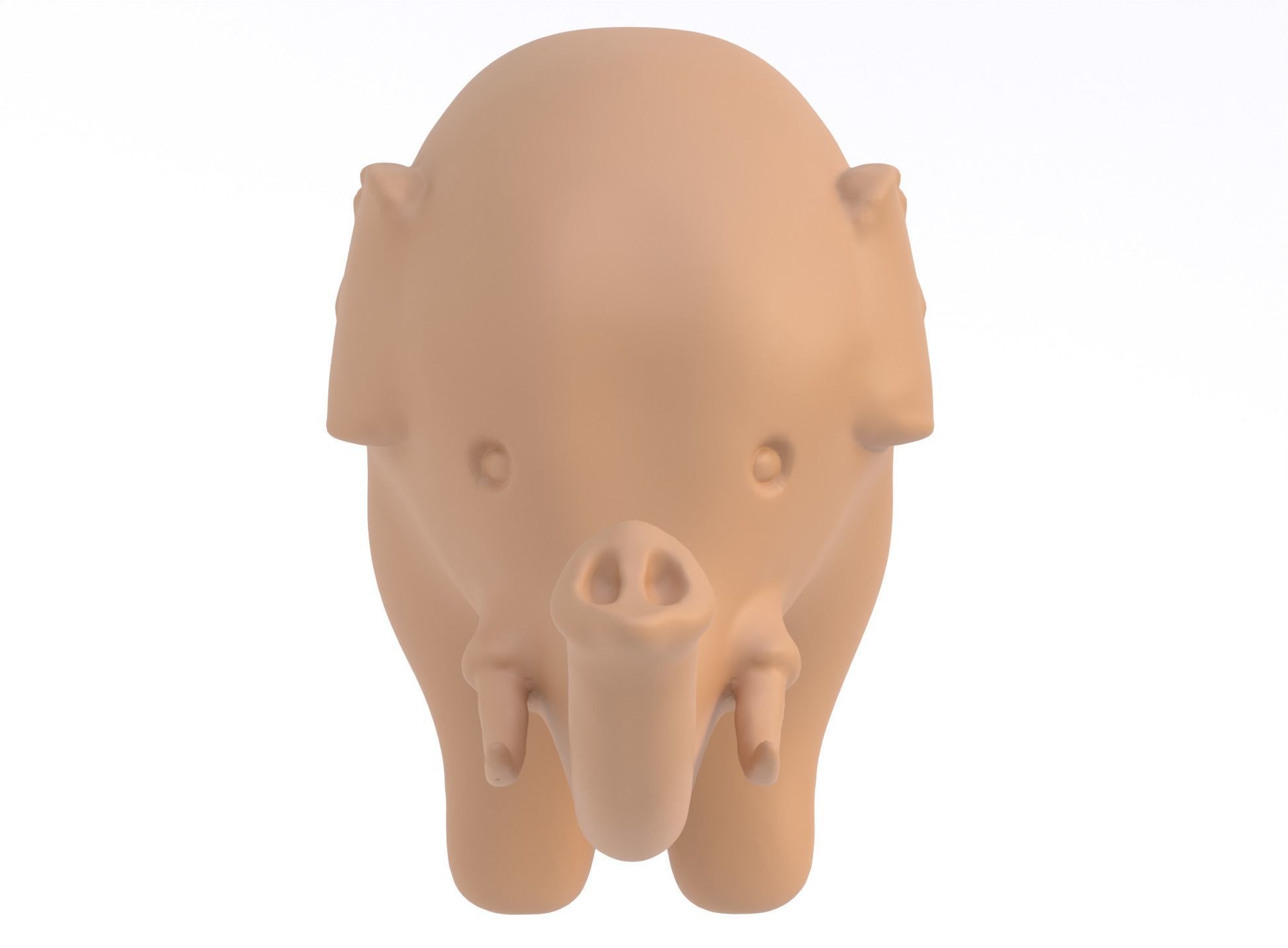 Elephant sculpture 3D model_8