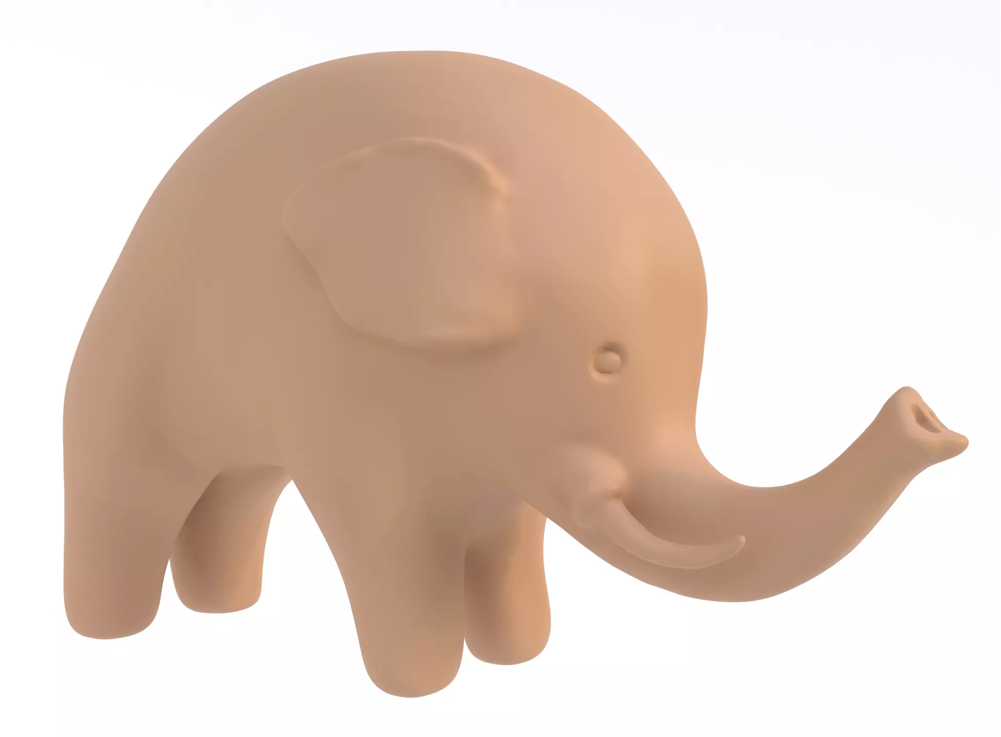Elephant sculpture 3D model_0