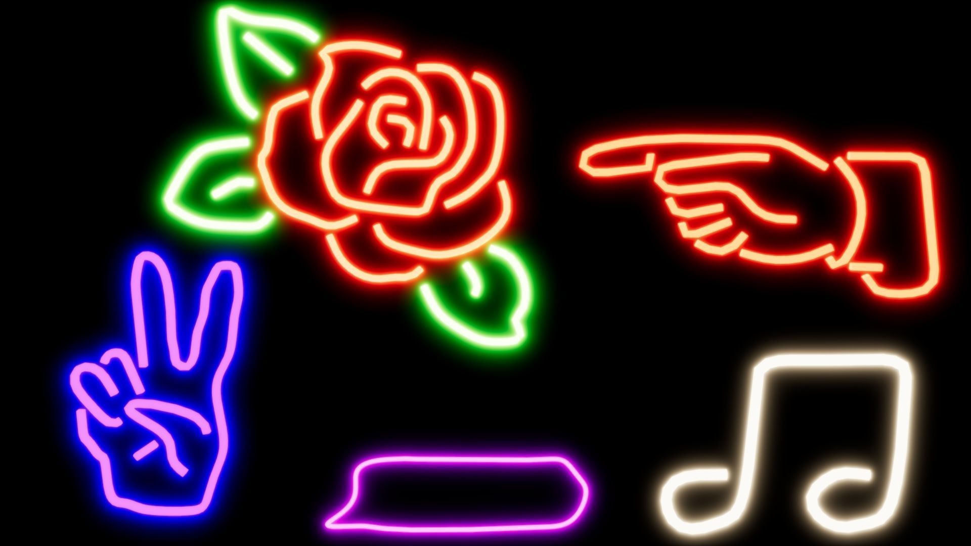 Neon Sign Pack 3D model_5