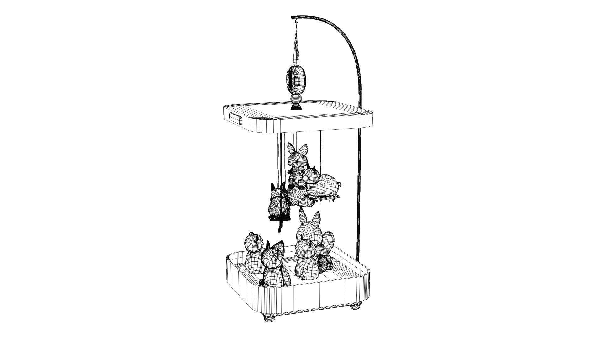 Musical Mobile Low-poly 3D model_7