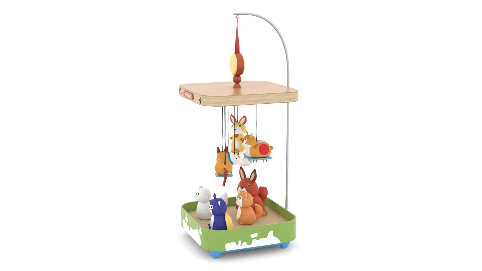 Musical Mobile Low-poly 3D model_1