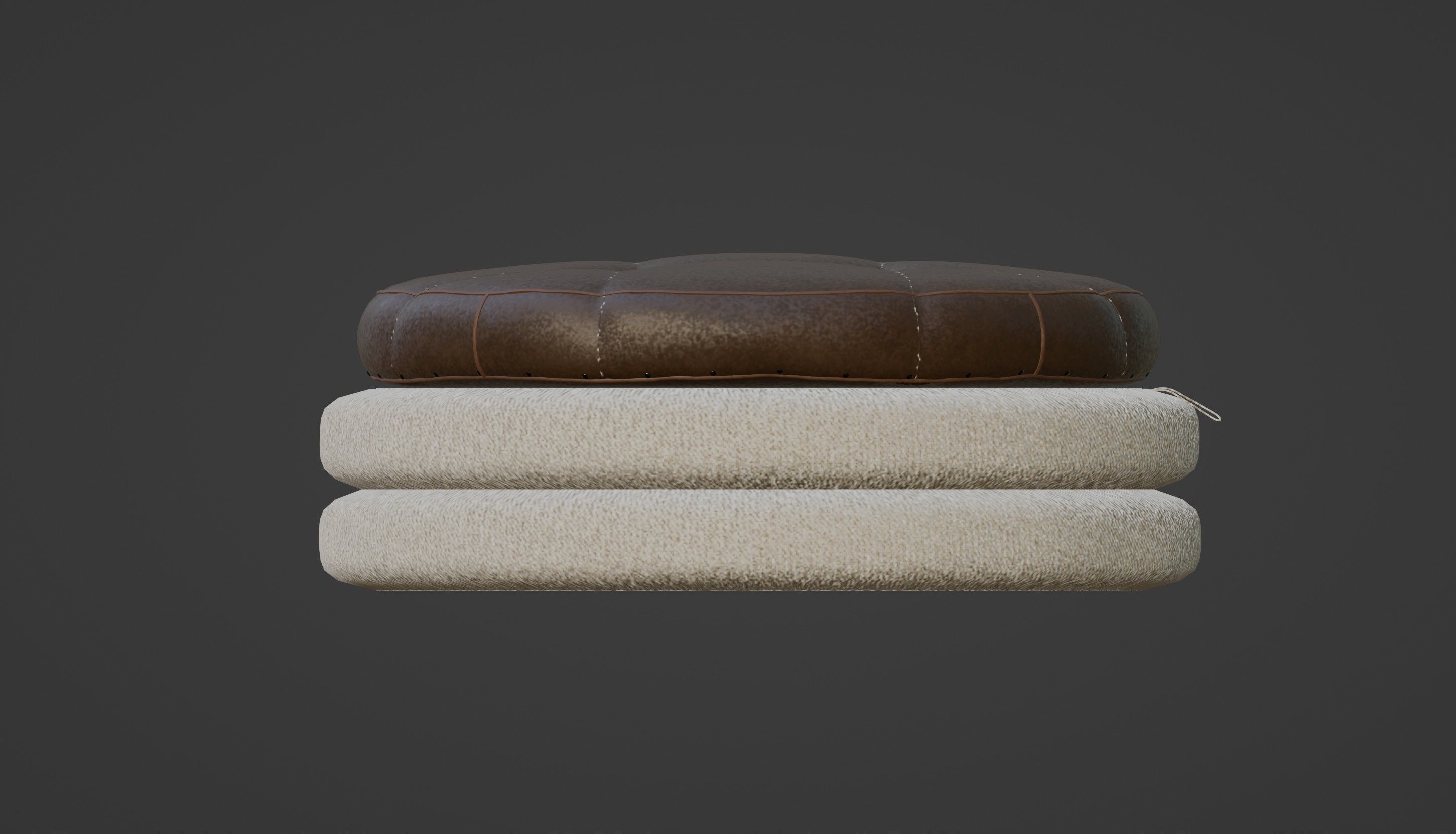 Oreo Cookie Ottoman 3D model_2