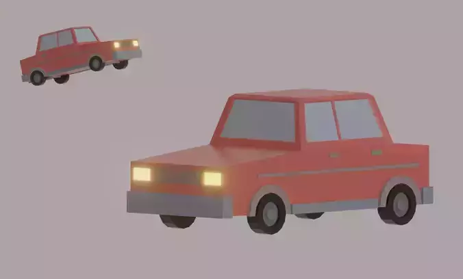 Low Poly Car Low-poly 3D model