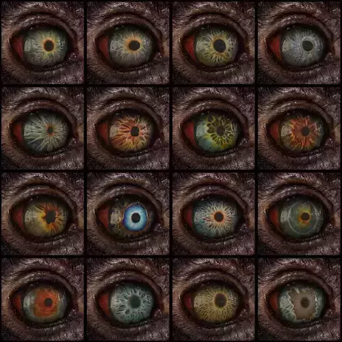 Beast Fantasy Eyes Vol 01 - PBR Low-poly 3D model